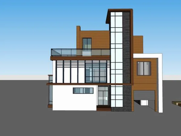 Sketchup Villa Model | Solo Villa, Modern Style