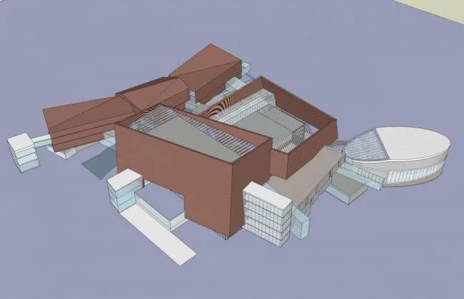 Sketchup Cultural Model | Grand Theater, Cinema, Multi story, Modern Style, Cultural Architecture