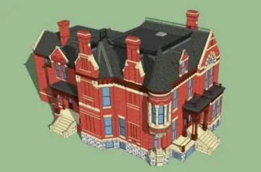 SketchUp Villa Models: Solo, Stacked, Classical, and Victorian Styles-BIM WORLD