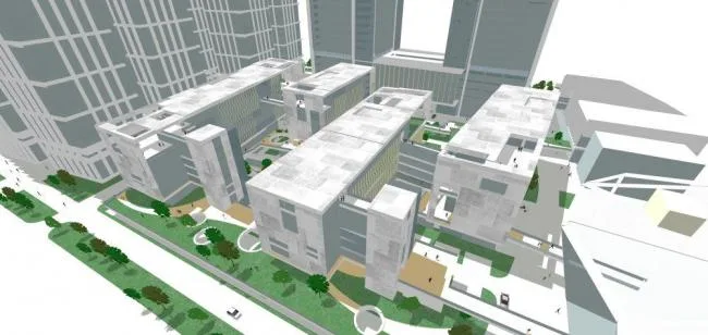 Sketchup Complex Model | Super high-rise commercial complex, modern style, office hotel
