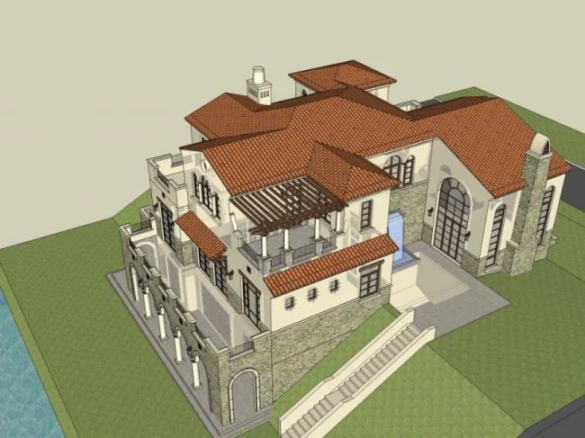 Sketchup Villa Model | Solo Villa, European Style