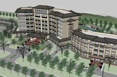 Classical High-Rise Hotel Model in SketchUp-BIM WORLD