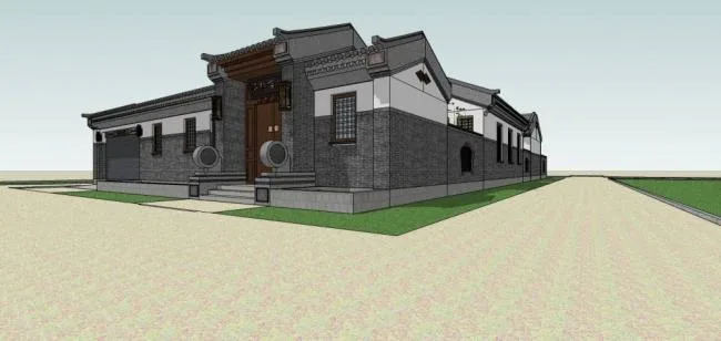 Sketchup Ancient Architecture Model | Siheyuan, Chinese Style, Ancient Architecture