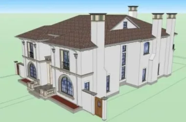 Modern Twin Villa Design in SketchUp-BIM WORLD