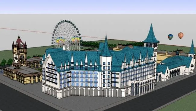 Sketchup Cultural Model | Multi story amusement park, cultural architecture, classical style