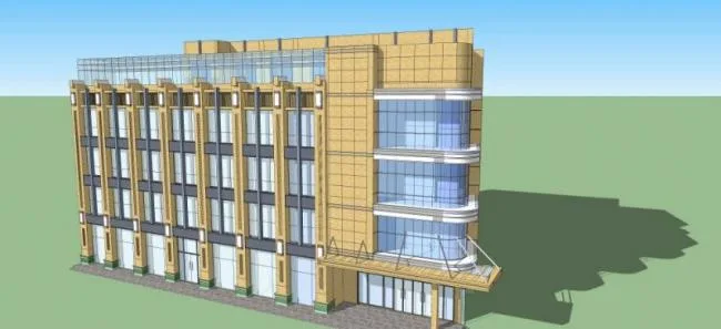 Sketchup Office Model | Multi story Office Building, Modern Style