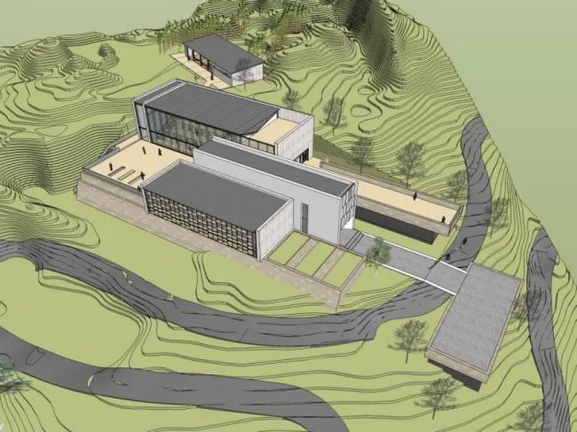 Sketchup Cultural Model | Multi story Library, Cultural Architecture, Modern Style