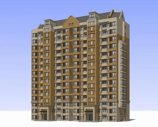 Sketchup Residential Model | High rise residential building, British classical style, residential architecture