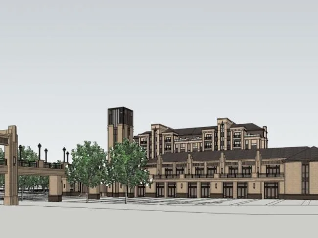 Sketchup Business Model | Low Level Clubhouse, Classical Style