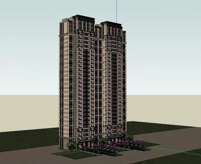SketchUp Residential Models: High-Rise Buildings in Classical Style