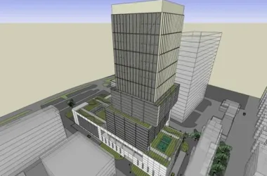 Modern Multi-Story Hospital Model in SketchUp-BIM WORLD