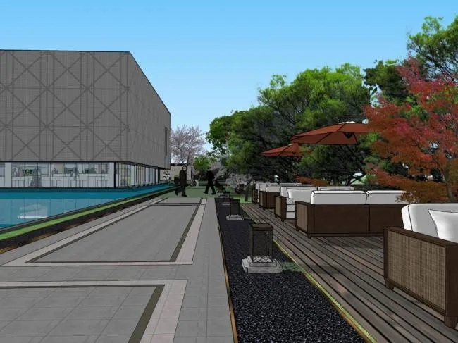 Sketchup Business Model | Clubhouse, Modern Style, Commercial, Entertainment and Leisure Facilities