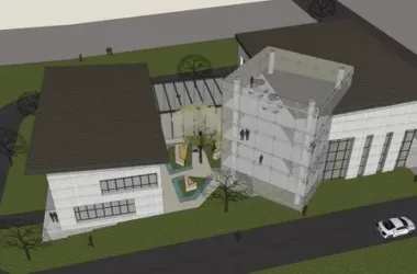 SketchUp Business Model: Modern Multi-Story Commercial Club Design-BIM WORLD