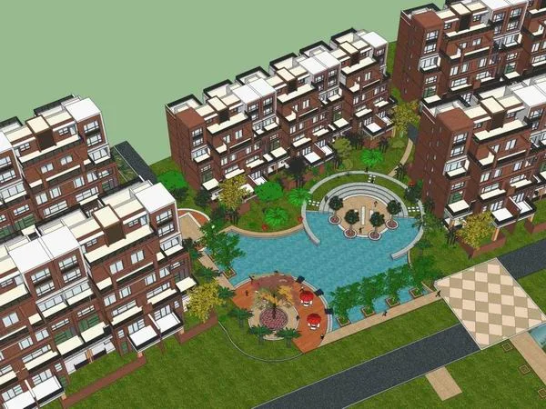 Sketchup Residential Model | Multi story Residence, Garden House, Modern Style