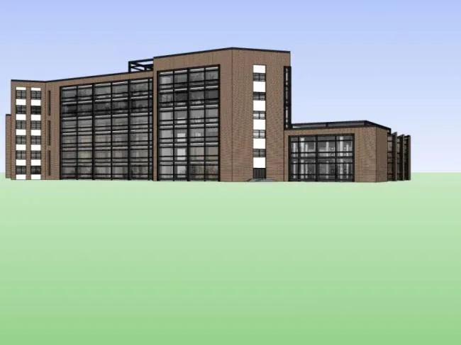Sketchup School Model | Multi story School Teaching Building, Campus Educational Architecture, Classical Style