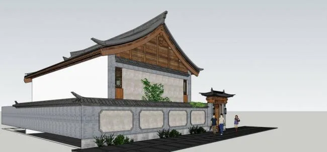 Sketchup Villa Model | Solo Villa, Chinese Style