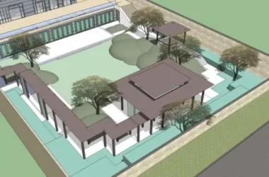Modern Courtyard Landscape Design in SketchUp-BIM WORLD