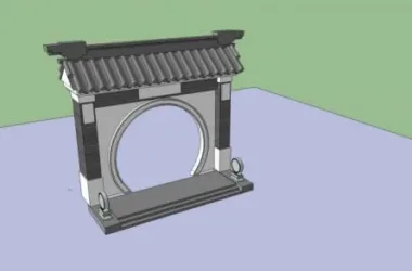 SketchUp Material Models: Architectural Elements, Courtyard Doors, and Traditional Chinese Style-BIM WORLD