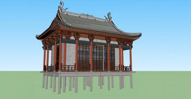 Sketchup Ancient Architecture Model | Ancient Architecture, Attic, Chinese Style
