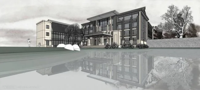 Sketchup Business Model | Multi story Commercial Club, New Chinese Style