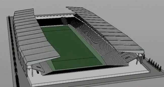 Sketchup Sports Arena Model | Multi story Sports Arena, Modern Style