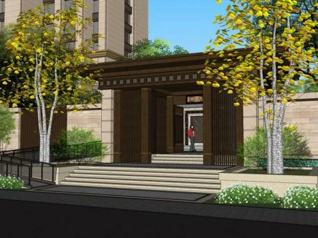 Sketchup Landscape Model | Residential Landscape, Residential Landscape, Modern Style