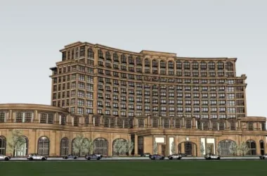 Classical Multi-Story Hotel Model in SketchUp-BIM WORLD