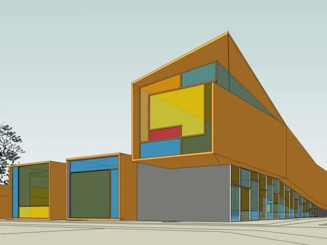 Sketchup Cultural Model | Multi story Museum, Exhibition Hall, Cultural Architecture, Modern Style