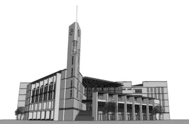 Modern Multi-Story University Library: A Cultural Architecture SketchUp Model-BIM WORLD