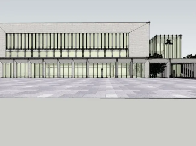 Sketchup Business Model | Multi story Sales Office, Modern Style