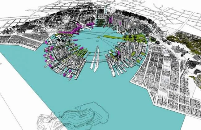 Sketchup Planning Model | Shenzhen Qianhai Urban Planning, Modern Style