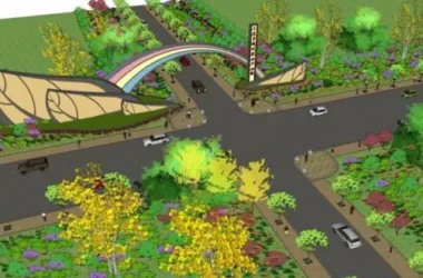 Modern Street Landscape Design with SketchUp Model-BIM WORLD