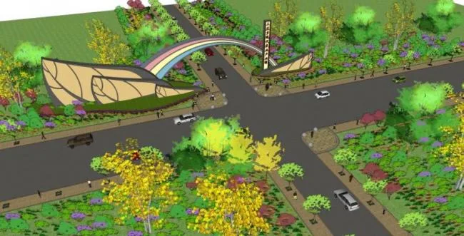 Sketchup Landscape Model | Street Landscape, Modern Style