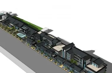 Chinese-Style Row Villa Model in SketchUp-BIM WORLD