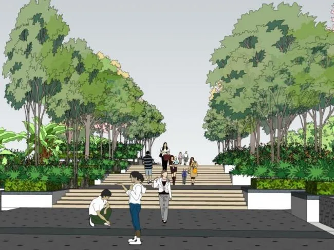 Sketchup Landscape Model | Landscape Nodes, Modern Style