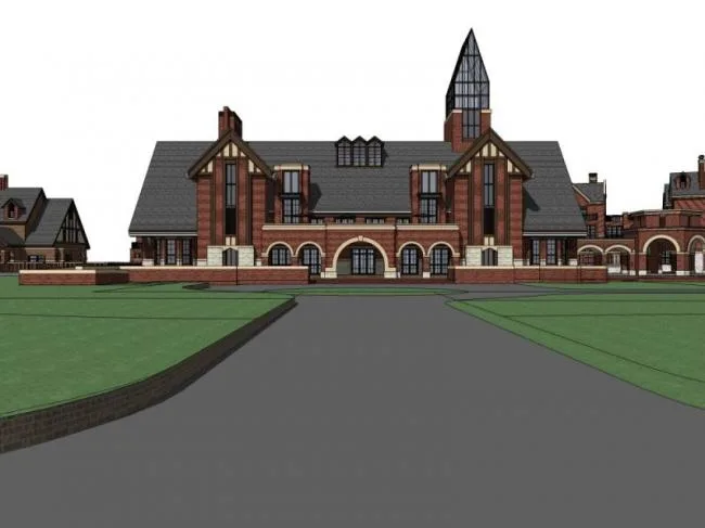 Sketchup Business Model | Multi story Clubhouse, British Style