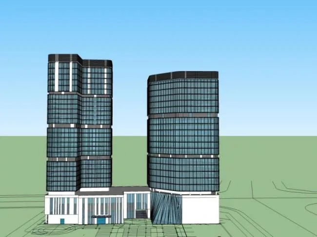 Sketchup Hotel Model | High rise Hotel, Modern Style