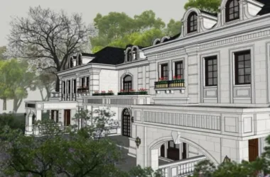 Classical Stacked Villa Model in SketchUp-BIM WORLD