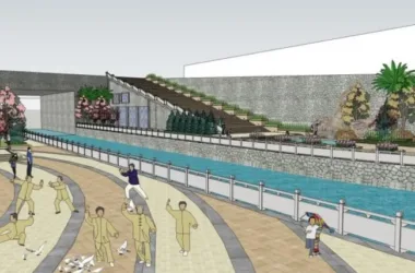 Modern Waterfront Landscape Design in SketchUp-BIM WORLD