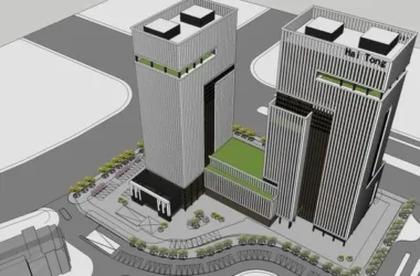 SketchUp Model of a Modern Super High-Rise Office Building-BIM WORLD