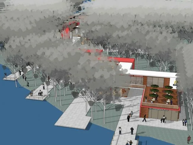 Sketchup Business Model | Commercial Architecture, Modern Style