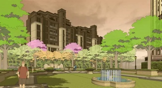 Sketchup Landscape Model | Residential Area Axis Landscape, Modern Style