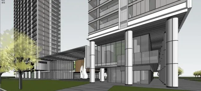 Sketchup Residential Model | High rise Residential Buildings, Modern Style, Residential Buildings