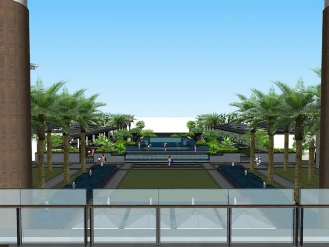Sketchup Landscape Model | Pool Landscape, Classical Style