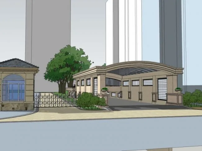Sketchup Landscape Model | Community Landscape, Residential Landscape, Classical Style