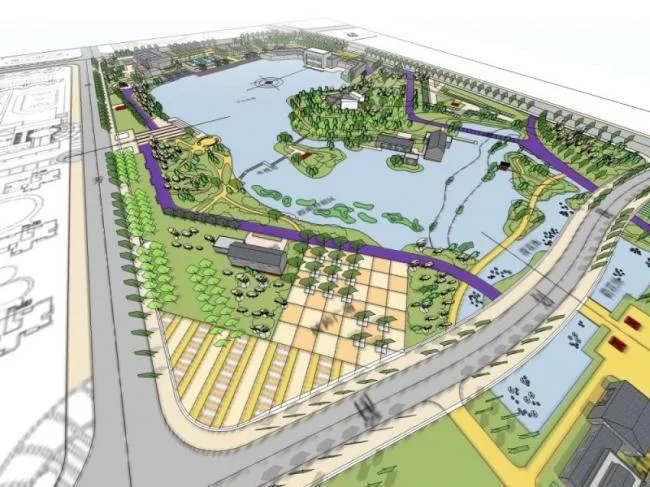 Sketchup Landscape Model | Park Landscape, Modern Style