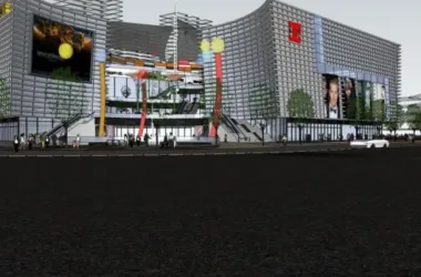 SketchUp Complex Model: Multi-Story Modern Commercial Building-BIM WORLD