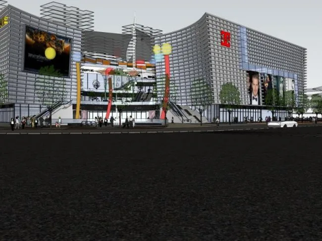 SketchUp Complex Model: Multi-Story Modern Commercial Building