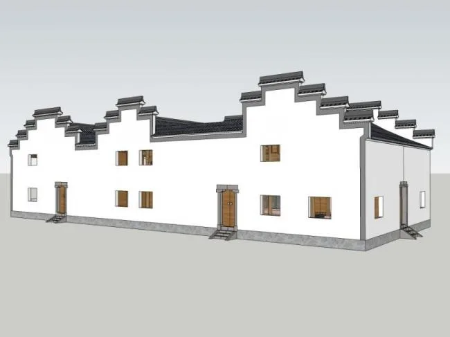 Sketchup Ancient Architecture Model | Multi story Ancestral Hall, Chinese Style, Ancient Architecture