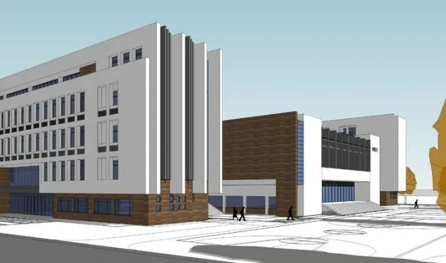 Sketchup School Model | Multi story High School, Campus, Teaching Building, Educational Architecture, Modern Style